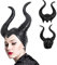 VADOO Halloween Latex Maleficent Hut Hörner Böse Königin Custume Cosplay Kopfbedeckungen