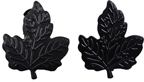 YVAN MOINS CHER Lot De 2 Pinces À Rideaux en Métal Décor Feuille Servant D'embrasse pour La Décoration De Vos Fenêtres Ou Baie- Petit Modèle Cette Pince Servira d'attache pour Votre Voilage- Noir