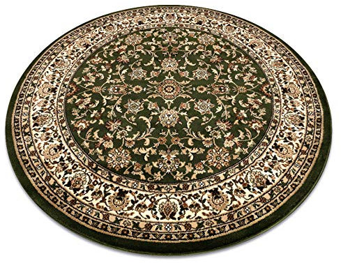 rugsx Teppiche ROYAL Klassisch, traditioneller, für das Wohnzimmer, Schlafzimmer, hohe Qualität grün, Kreis 150 cm