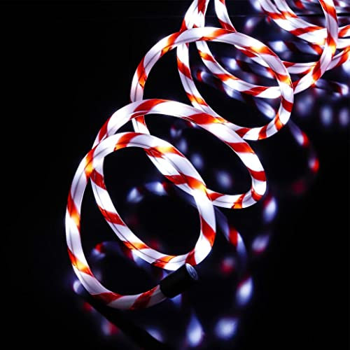 HI 76643 LED Lichterschlauch 6m flexibel 120LEDs rot-weiss 230V