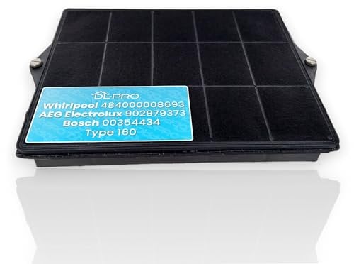 DL-pro Filtro de carbón activo para campana extractora Whirlpool 484000008693 AEG Electrolux 9029793735 Bosch 00354434 Type 160