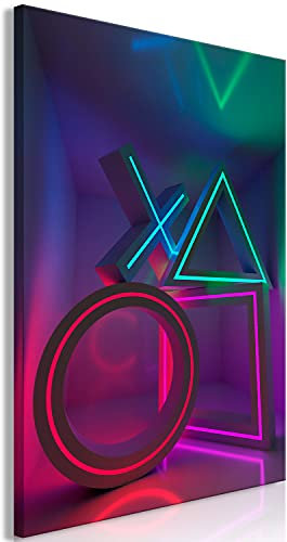 murando - Wandbilder für Gamers 40x60 cm 1 tlg - Wand Deko Vlies Leinwand Bilder Groß Wanddeko Wohnzimmer Schlafzimmer Kunstdrucke - Spielkonsole Game 3D Effekt Gamer n-A-1229-b-a