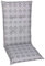 Möbel Jack Hochlehner Sesselauflage Sitzpolster Gartenstuhlauflage Stuhlauflage Polsterauflage | 120 x 50 x 6 cm | Hellgrau | Karomuster | Baumwolle | Polyester