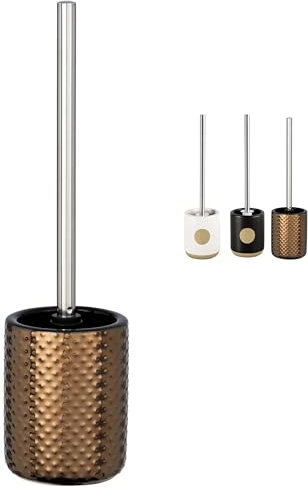 KW Luxury Ceramic/Porcelain/Stoneware Toilet Brush and Holder (Keo Copper)