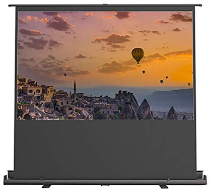 GYX-Décoration Manual Pull Up Portable Projector Screen - Indoor Outdoor Movie Screen 4:3/16:9 - Roll Up Projection Screen with Support Stand, for Home Backyard Theater Office