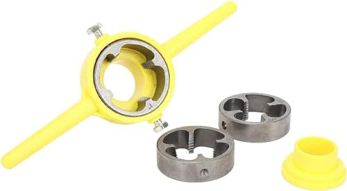 LANTRO JS NPT Schneideisen-Set, PVC-Gewinde Toolmaker, Rundgesenk-Satz aus Kunststoffrohr, 1/2 Zoll, 3/4 Zoll, 1 Zoll zum Nachschneiden