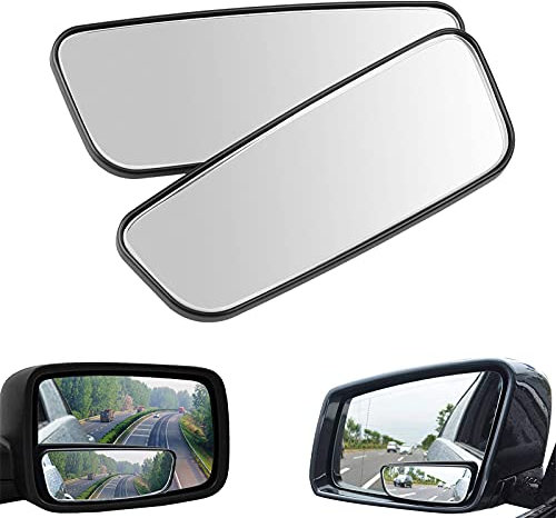 2Pcs Toter Winkel Spiegel Auto, Wasserdichter HD Blind Spot Spiegel, Premium Einstellbar 360° Weitwinkel Seite Rückspiegel für Universellen Auto SUV RV Fahrzeugen Motorrad
