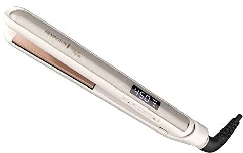 REMINGTON SHINE THERAPY - Plancha para el cabello con infusión de queratina y aceite de argán de 1 pulgada