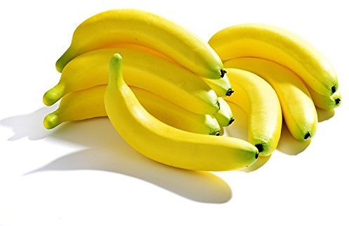Mokyler Lot de 10 bananes artificielles pour décoration de maison, fête, photographie, mariage