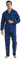 GLOBAL Homme Pyjama Flanelle | Ensembles de Pyjama Homme Coton | Vêtements de Nuit Haut Deux Pièces Chaud |Pyjama Sets Boutonnés à Manches Longues | Loungewear Carreaux Bleus Noirs L