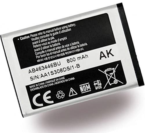 Genuine Samsung Battery AB463446BU 800 mAh 3.7V Li-ion 2.96Wh For GT E1200 E1202 E1190 B2100 C3590 E900 (BULK PACKAGING)