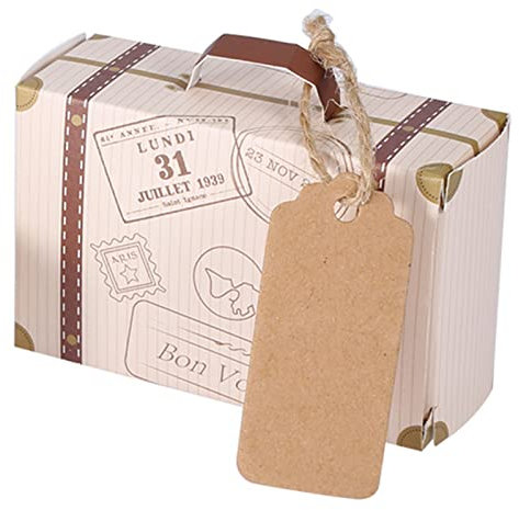 TOPINCN 50 Stück Mini Candy Geschenkbox, Karton Party Favor Boxen Koffer Tragbare Geschenkverpackung Box Hochzeit Geburtstag Party Favor