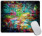 Buntes Ziegelwand-Mauspad, rechteckig, Hip-Hop-Graffiti, buntes Regenbogen-Malerei, rutschfestes Gummi-Mauspad für Gaming, Büro, Laptop, Computer, PC, Männer, Kinder, niedliches individuelles Muster