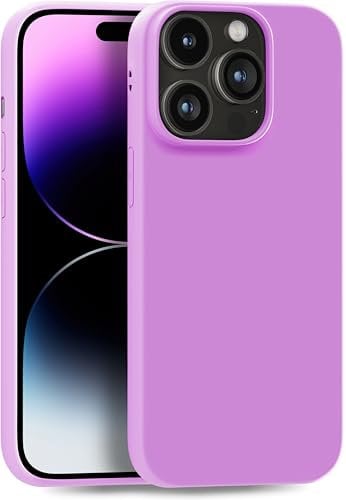 MyGadget Cover per iPhone 14 Pro - Custodia Protettiva in Silicone Morbido – Case TPU Flessibile - Ultra Protezione Antiurto & Antigraffio - Viola Chiaro