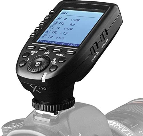 Godox Xpro-S Blitzauslöser für Sony TTL 2.4G Wireless 1/8000s HSS, Design 5 dedizierte Gruppentasten 11 anpassbare Funktionen, Fernauslöser für Fotografiebeleuchtung