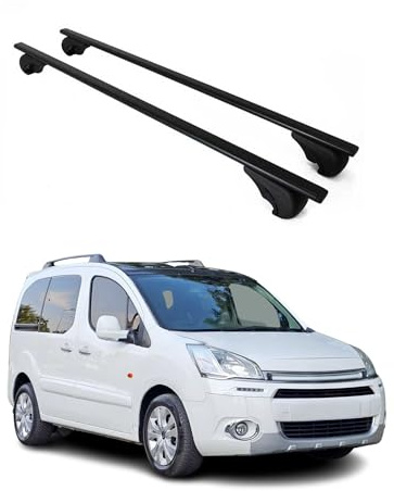OMAC Dachträger für Citroen Berlingo 2008-2018 Stahl 2 Stangen Schwarz