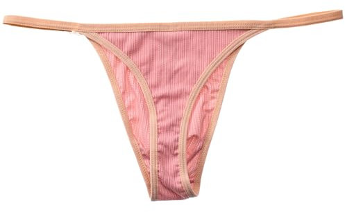 Faringoto Herren-Bikinihose, abnehmbare Seite, bequem, sexy Slip, U-Unterhose, rose, S