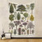 Vintage Trees of Life Tapestry Plants Leaves and Flower Tapestry Wall Hanging Vertical Nature Identification Reference Tapestries for Home Bedroom Retro Style Aesthetic Wall Art Decor (Y, 44 x 60)