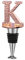 WishDeco Weinverschluss, Flaschenverschluss, Weinflaschenverschluss, Sektflaschenverschluss, Flaschenstöpsel, Wein Geschenk für Weinliebhaber, Geschenk-Box, Rosévergoldung, Anfangsbuchstabe K