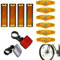 DQZSY 12 Stück Fahrrad Reflektor Set Fahrrad Reflektoren Vorne Hinten Speichenreflektoren Fahrrad Gepäckträger-Reflektor Reflektoren Speichen Fahrradzubehör für Mountainbike Rennrad