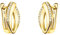 SOFIA MILANI - Boucles d'Oreilles pour Femme en Argent 925 - Plaqué Or - avec Pierre de Zircon - Clou d'Oreille en Forme d'Ovale - E2049