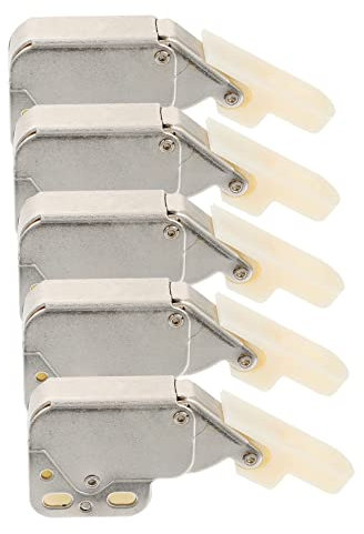 DOITOOL 10pcs Spring Loaded Snap Latch Self-Locking Hinge for Cabinet Doors Easy Installation Strong Construction for Furniture and Wardrobe Closures