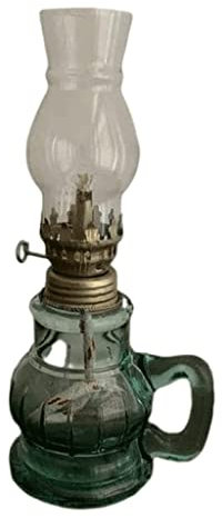 Klassiker Öllampe Klassische Petroleumlampe klein mit Griff Wasserdichte Öllampe Vintage Glas Sturmlampe Wohnkultur Notbeleuchtung tragbar