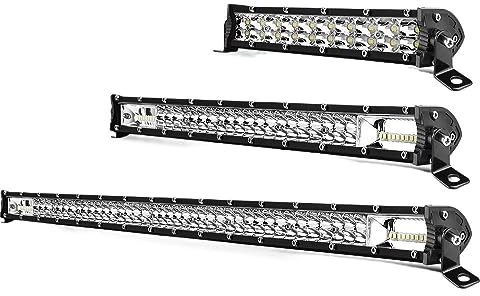 RaamKa Arbeitsscheinwerfer 1 Stück Super Slim 12D 8 20 32 Bar Spot Flutstrahl Lichtleiste for Traktor Boot Offroad 4WD 4x4 LKW SUV ATV 12V 24V Offroad Flutlicht (Color : 12D 20 inch 180W)
