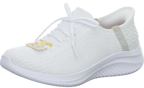 Skechers Damen Hands Free Ultra Flex 3.0 Brilliant Path Sneaker, Weiss/opulenter Garten, 36 EU Weit