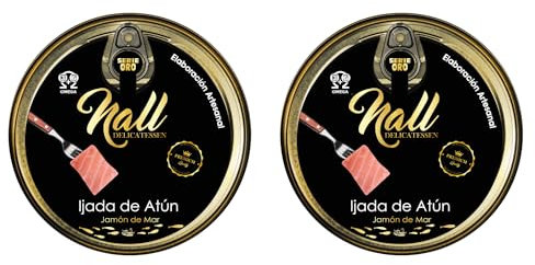 NALL DELICATESSEN Ventresca de Atún Salvaje (Ijada o Jamón de Mar) con Aceite de Oliva Virgen Extra | Elaboración Artesanal | (2 Latas)