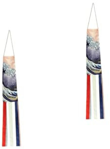 Milisten Lot De 2 Manches À Air Japonaises Koinobori De 140 Cm Motif Carpe Décoration De Bateau Maison Poisson Traditionnel