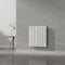 [neu.haus] Radiadores de Panel Monocapa Radiador de Diseño Tubular Calefactor de Baño Salón de Agua Caliente de Pared Conexión Inferior Central 449W Acero 60 x 60 cm - Blanco