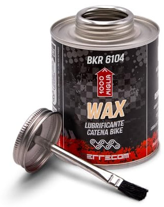 Errecom 1000 Miglia BKR 6104 DRY Fahrrad Kettenwachs für trockene und staubige Straßenbedingungen - 400 ml, All-In-One-Dose mit Pinsel enthalten