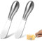 Dimeho 2 Pcs Cheese Spreader Knives Butter Knife Little Stainless Steel Spreader Knife Set Cocktail Knives for Condiments Cheese Charcuterie Board Jam Pastry making and Other Kitchen Daily