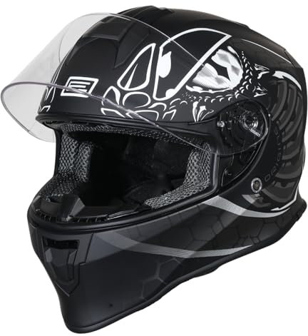 ORIGINE On Road Integral-Motorradhelm mit ECE-Belüftung(Fighter MATT Titanium-Black, L)