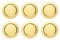 ECHTWERK 6-teiliges Platzteller/Servierteller Set Shiny aus hochwertigem Edelstahl, Gold-Edition, Ø 33,2 cm
