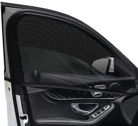 4 Parasol Coche Bebé con Protección Solar UV para Niños y Mascotas Sombrilla Universal con protección UV Universales para el 99% de Los Coches (2 Pieza Ventana Delantera y 2 Piezas Traseras)