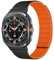 Amizee Sport Bracelet Compatible avec Samsung Galaxy Watch Ultra (2025/2024) 47mm Hommes Femmes, Magnétique Souple Silicone Replacement Bracelet for Galaxy Watch, Noir/Orange