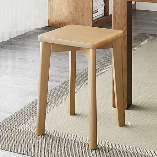 Modern Farmhouse - Taburetes de bar apilables de madera con asiento suave para isla de cocina y bar, juego de 2 (12 x 12 x 18 pulgadas)