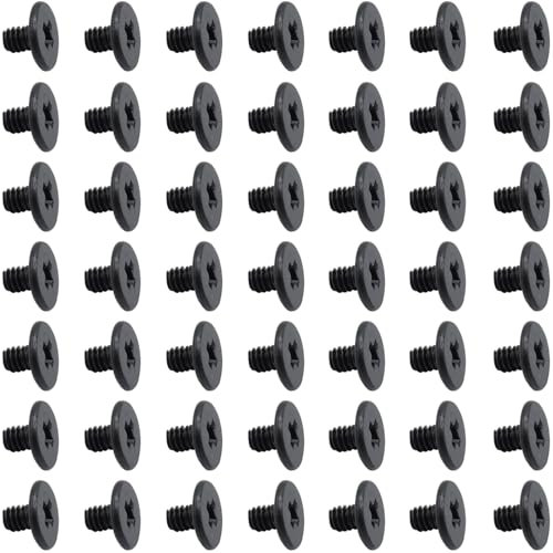 50 viti di montaggio NVMe M.2 SSD, in acciaio inox, a testa piatta Phillips M2 x 3 mm, viti per computer, PC, laptop, scheda WLAN, scheda I/O, M2 x 3 mm, nero