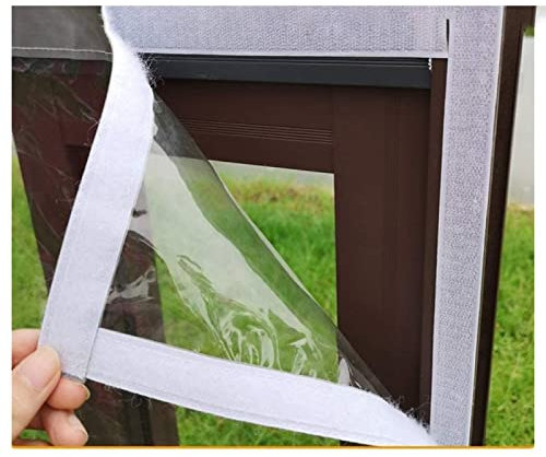 MNIHSFRTY Isolierfolie für Fenster, anpassbares Isolierfolienset für Fenster, Windschutzscheiben-versiegeltes Fenster aus Kunststoff für Küche, Wohnzimmer (Farbe: Klar, Größe: 2 x 3 m)