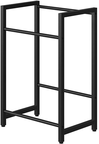 STEELSØN Getränkekistenregal Mystra für 2 Kisten, Getränkeregal aus Metall, Kistenregal HxTxB 75 x 33 x 50 cm, Regal für Getränke schwarz