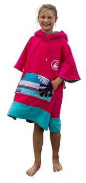 WAVE HAWAII Surf- & Badeponcho für Kinder, Größe XS, 120-151cm | 95-100% Baumwolle Surf-Poncho für Erwachsene, Frottee Handtuch mit hoher Wasserabsorption, Umziehhilfe
