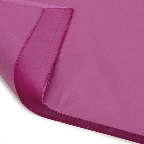 Pack of 10 x Vibrant Tissue Paper 500mm x 750mm for Gift Bags, Wrapping, Flowers, Wedding, Arts Crafts - Quality Acid Free (Cerise)