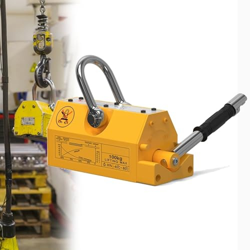 Permanentmagnetheber aus Stahl 600kg Hebeleistung -40 Bis 80°C Abschaltfunktion Via Manuellen Hebel Aufhängeöse Lasthebemagnet Hebemagnet Starker Magnet 100kg