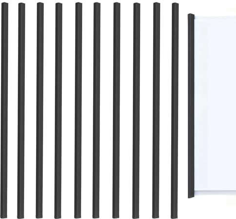 10PCS A4 Binding Bars,10mm Plastic Paper Binder Triangle Slide Binders 31cm | Black Book Binder Sliding Binders Spine Bar,for Resumes Presentation Document Report Cover,Office School Essential Supplies