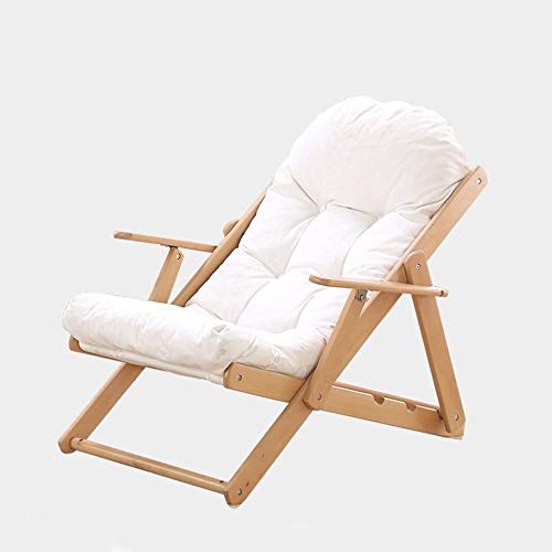 Klappbarer Sonnenliege – tragbarer Loungesessel für Büropausen, Holz, Balkon, Liegestuhl, Wippe für Outdoor- und Indoor-Entspannung