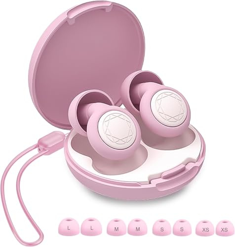 Ear Plugs for Sleep Noise Cancelling, Comfortable Soft Reusable Washable 45dB Noise Reducing Earplugs with Case & 8 Eartips, for Noise Reduction, Concert, Working, Studying, Traveling