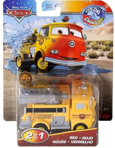 Cars Red Feuerwehrauto Farbwechsel! Wasser aussetzen, um die Farben zu verändern. Druckguss-Spielzeug für Kinder