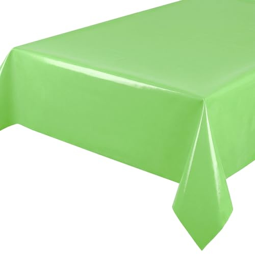 BEAUTEX Wachstuchtischdecke rund 140 Grün abwischbar einfarbig Uni | wasserundurchlässig, pflegeleicht, strapazierfähig, zuschneidbar, glatte Oberfläche, ideal für Küche, Garten & Balkon